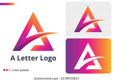 A Letter Logo Abstract, Word Mark Logo Design
