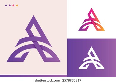 A Letter Logo Abstract, Word Mark Logo Design