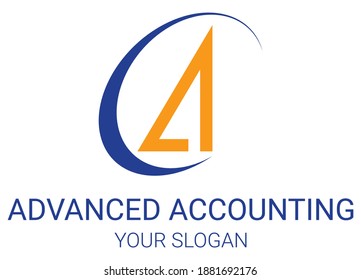 letter A logo. accounting and financial design logo template