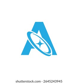 Letra Um logotipo, Um logotipo, conjunto de logotipo AI, design moderno e mínimo, inspirado na tecnologia, ícones e símbolos coloridos, adequado para inteligência artificial, inovação, marca, start-ups e identidade digital.
