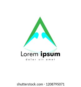 
letter A logo. air star flow flight arrow icon. minimal design concept. creative apps vector illustration.