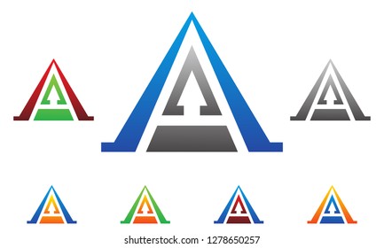 letter A logo. air star flow flight arrow icon. minimal design concept. vector illustration