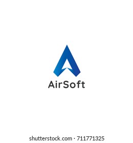 letter A logo. air star flow flight arrow icon. minimal design concept. creative apps vector illustration.