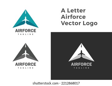 A Letter Logo Airforce Vector Logo. Creative A Letter Logo