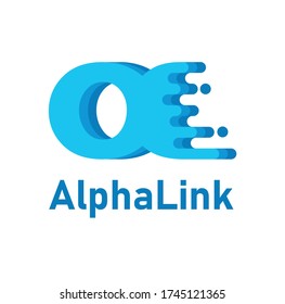 Letter A logo.  Alpha symbol shape.