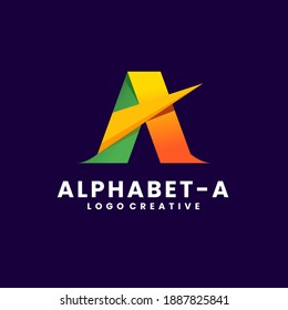 Letra a logo Alfabeto A logotipo 