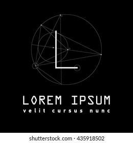 Letter Logo . Alphabet design element . Geometric ABC concept type as logotype. Typography icon line art. Modern. Hipster font