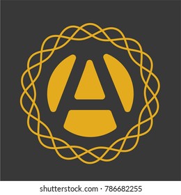 letter A logo. Alphabet letter logo design vector icon 