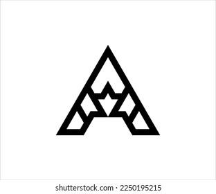A Letter Logo. Alphabet letter icon logo A. A letter calligraphic Minimal monogram emblem style vector logo. A Letter Logo Template
