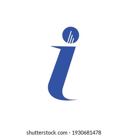 Letter i logo. Alphabet logotype vector design