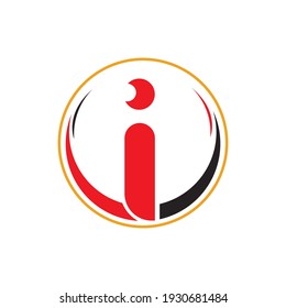 Letter i logo. Alphabet logotype vector design