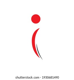 Letter i logo. Alphabet logotype vector design