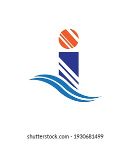 Buchstabe i Logo. Alphabet-Logotype-Vektordesign