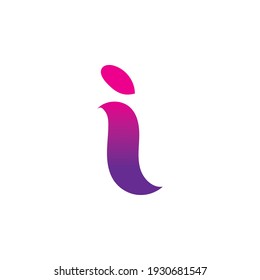 Letter i logo. Alphabet logotype vector design