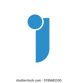 Letter i logo. Alphabet logotype vector design
