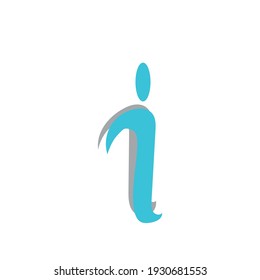 Letter i logo. Alphabet logotype vector design