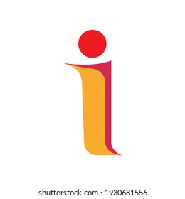 Letter i logo. Alphabet logotype vector design