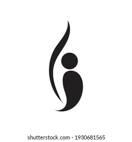 Logo de la letra i. Diseño vectorial de tipo locomotor alfabético