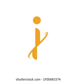 Letter i logo. Alphabet logotype vector design