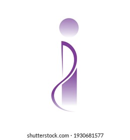 Letter i logo. Alphabet logotype vector design