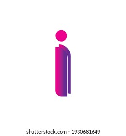 Letter i logo. Alphabet logotype vector design