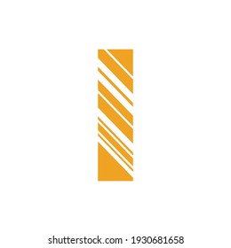Logo de la letra i. Diseño vectorial de tipo locomotor alfabético