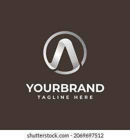 Letter A logo. Alphabet logotype vector design.