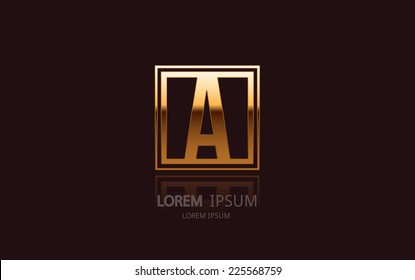Letter A logo. Alphabet logotype vector design.