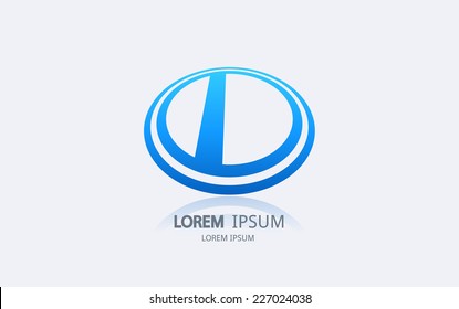 Letter I logo. Alphabet logotype vector design.
