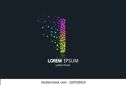 Logo de la carta I. Diseño vectorial de logotipo alfabético.