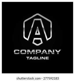Letter A logo. Alphabet logotype vector design.