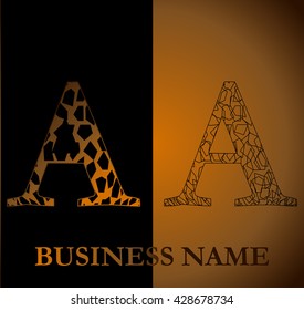 Letter A logo. Alphabet logotype vector design.