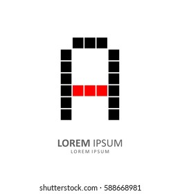 Letter A logo. Alphabet logotype vector design.
