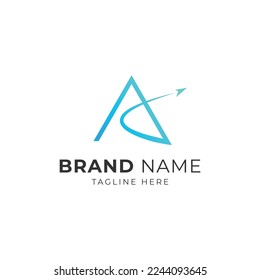 A Letter Logo With Analytics Arrow Illustration, Analytics A Icon.