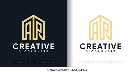 Letter logo AR with modern concept Premium Vector