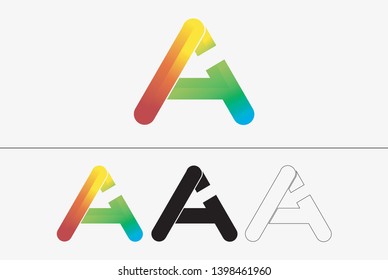 Letter A logo with arrow