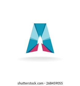 Letter A logo with arrow up 