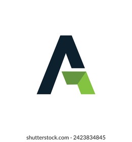 letter A logo with arrow concept