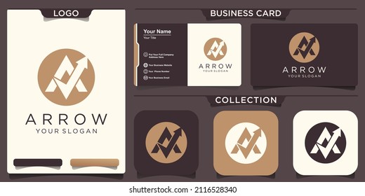 Letter A logo with Arrow Logo Template Illustration Design