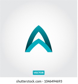 Letter A logo. Arrow up web icon