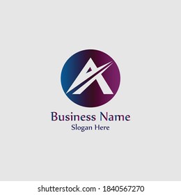 A Letter Logo, art style letter vector design concept
