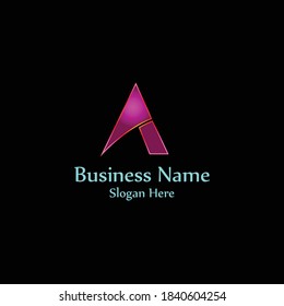 A Letter Logo, art style letter vector design concept