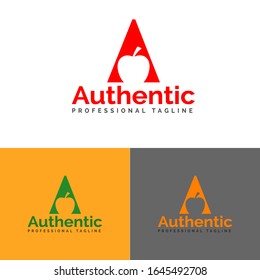A Letter Logo with Authentic Logo