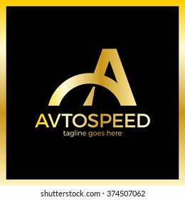 Letter A Logo - Auto Speed.