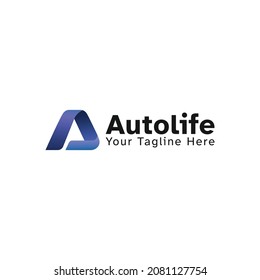 Letter A logo, Autolife logo vector.