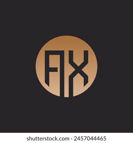 Letter logo AX simple concept Premium Vector
