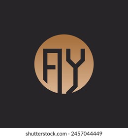 Letra logo AY concepto simple Premium Vector