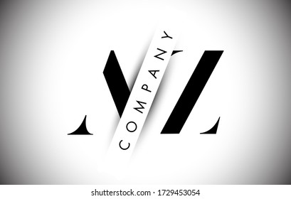 Letter Logo AZ A Z with Creative Shadow Cut Text Vector Illustration Design.