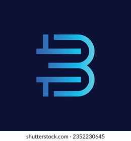 Letter logo B bold monogram 