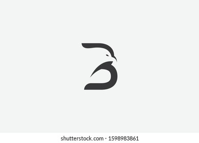 Letter logo B. Initial Icon B and Bird logo inspiration
